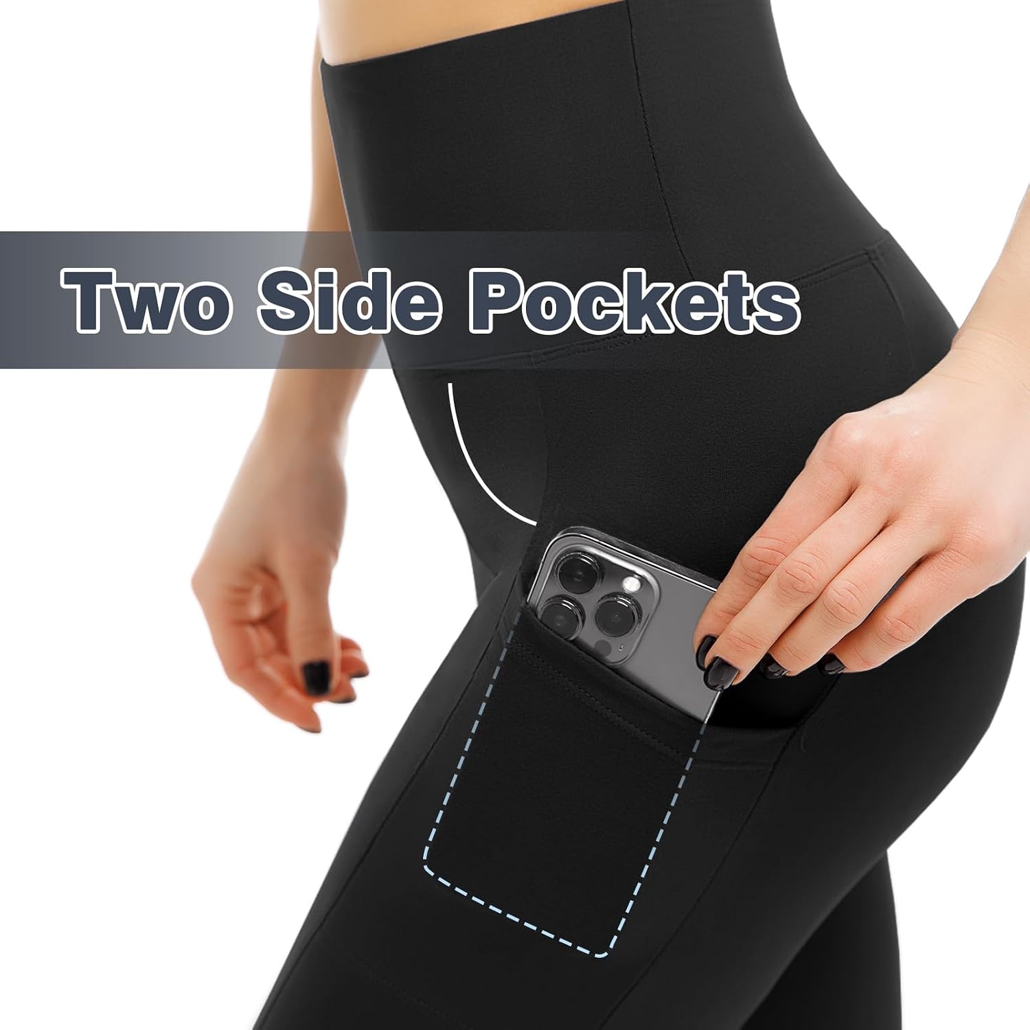image:imageLeafigure 2er Pack High Waist Leggings Damen mit Taschen2 Pack SchwarzeLeopard