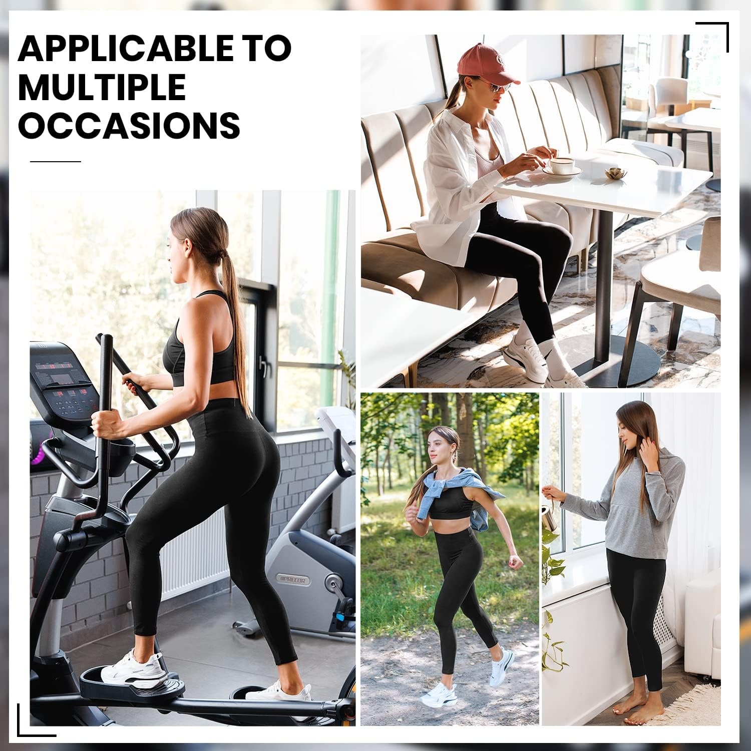 image:imageLeafigure Leggings Damen High Waist Leggins Blickdicht Schwarze fr Sport Gym YogaGrau
