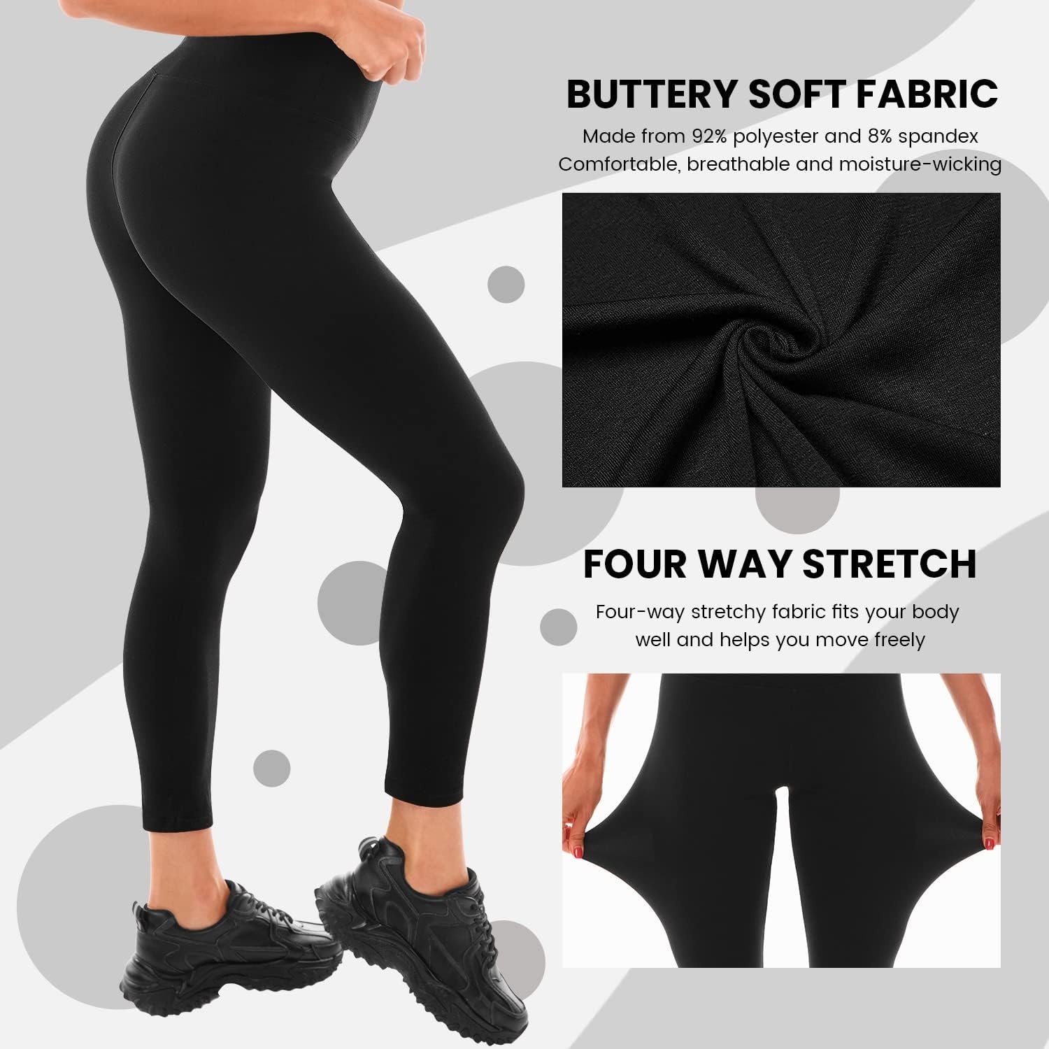 image:imageLeafigure Leggings Damen High Waist Leggins Blickdicht Schwarze fr Sport Gym YogaMarineblau