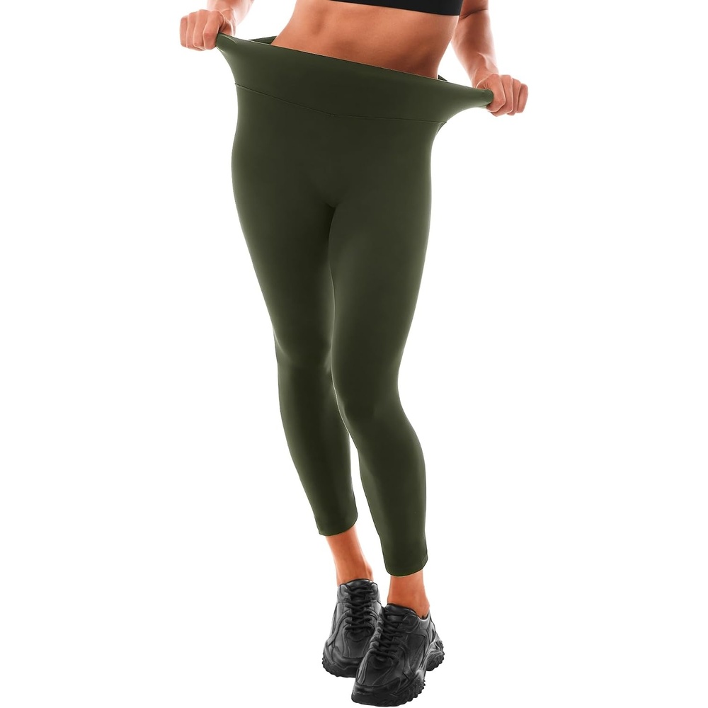 image:imageLeafigure Leggings Damen High Waist  Leggins Blickdicht Schwarze fr Sport Gym YogaArmeegrn
