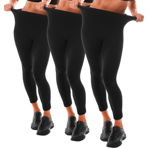 Leafigure Leggings Damen High Waist – Leggins Blickdicht Schwarze für Sport Gym Yoga(3er Pack Schwarz)