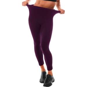 Leafigure Leggings Damen High Waist – Leggins Blickdicht Schwarze für Sport Gym Yoga(Pflaumenviolett)