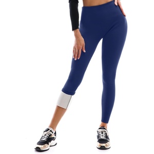 Leafigure Thermo Leggings Damen High Waist Fleece Winter Sport(Navyblau)