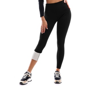 Leafigure Thermo Leggings Damen High Waist Fleece Winter Sport(Schwarz)